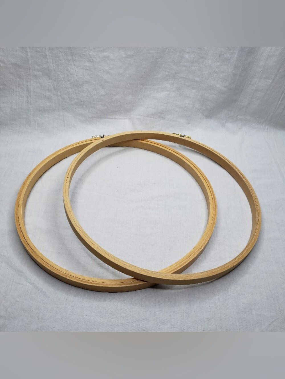 Two 10 Inch Vintage Embroidery Hoops